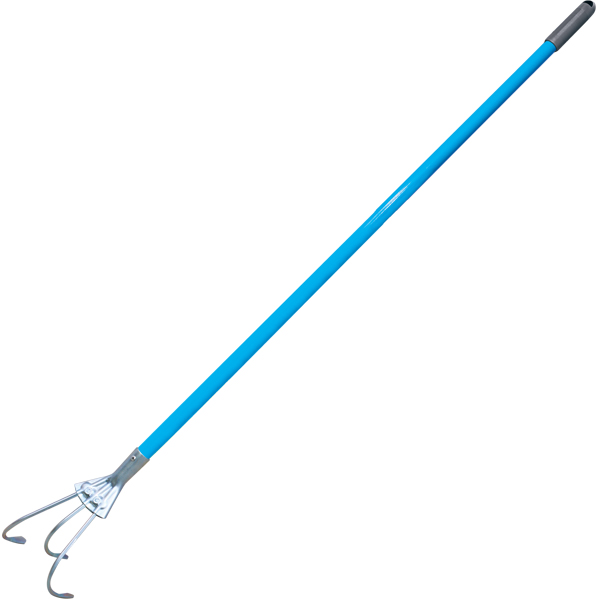 Powder-coated steel soil cultivator for aerating garden soil